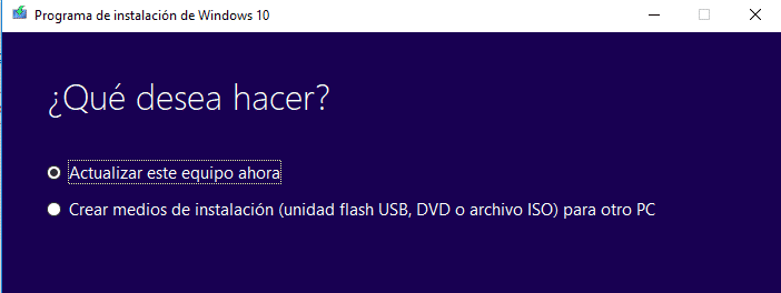 Actualizar a Windows 10