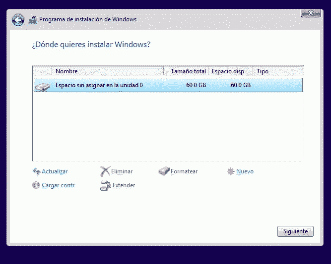¿Dónde instalar Windows 10?